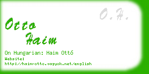 otto haim business card