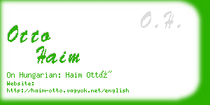 otto haim business card